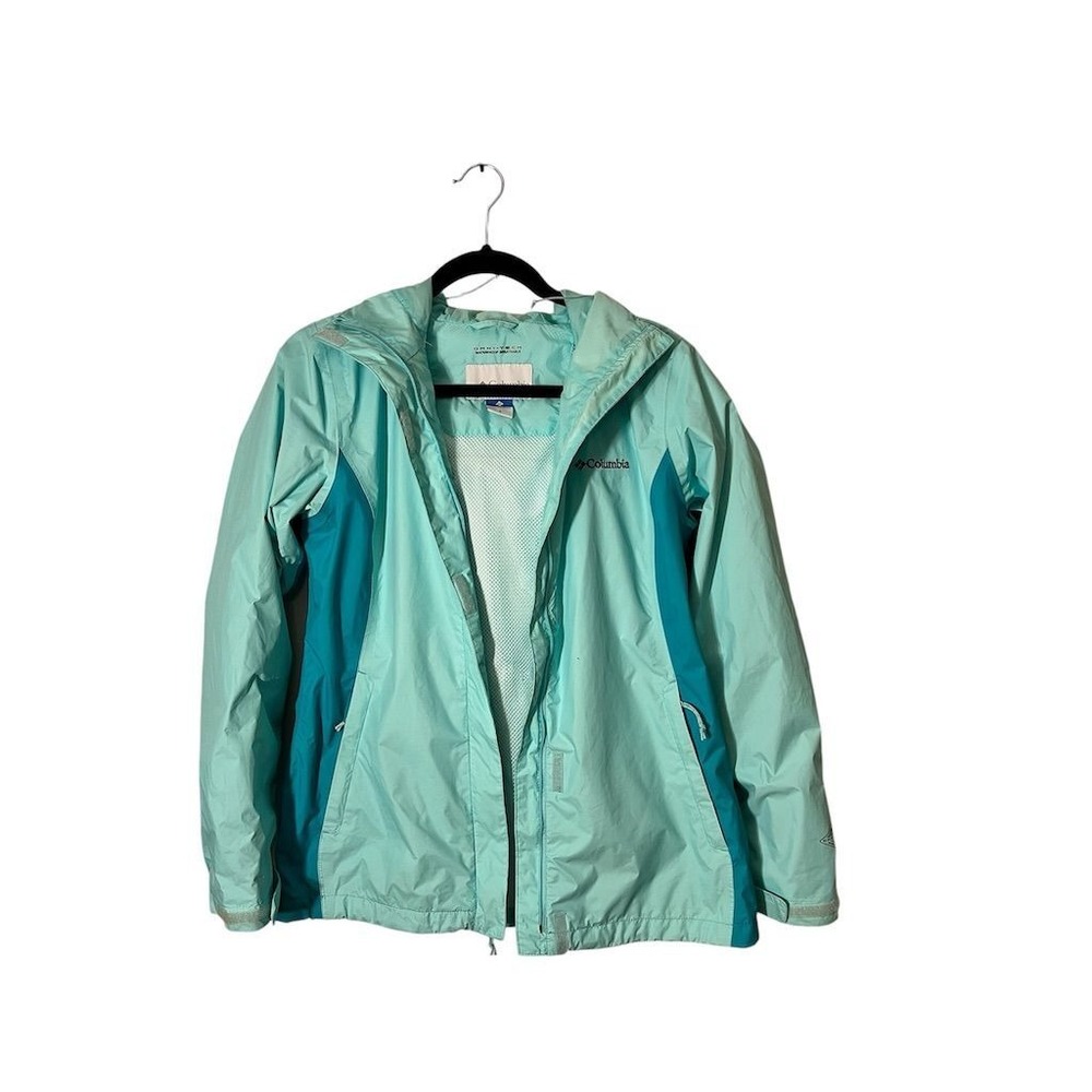 Columbia Women's Blue Waterproof Rain Jacket Size S Casual Long Sleeve
